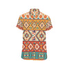 Navajo Pattern Print Design A01 Men's Short Sleeve Button Up Shirt