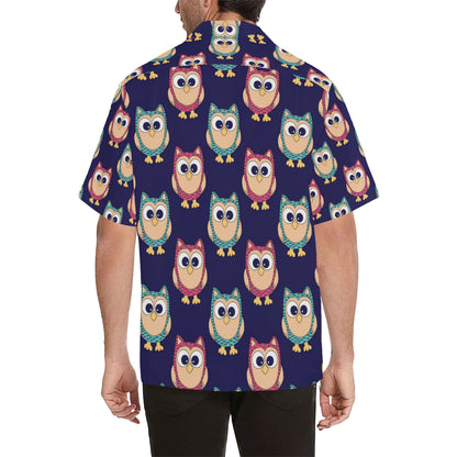 Owl Pattern Print Design A06 Men's Hawaiian Shirt