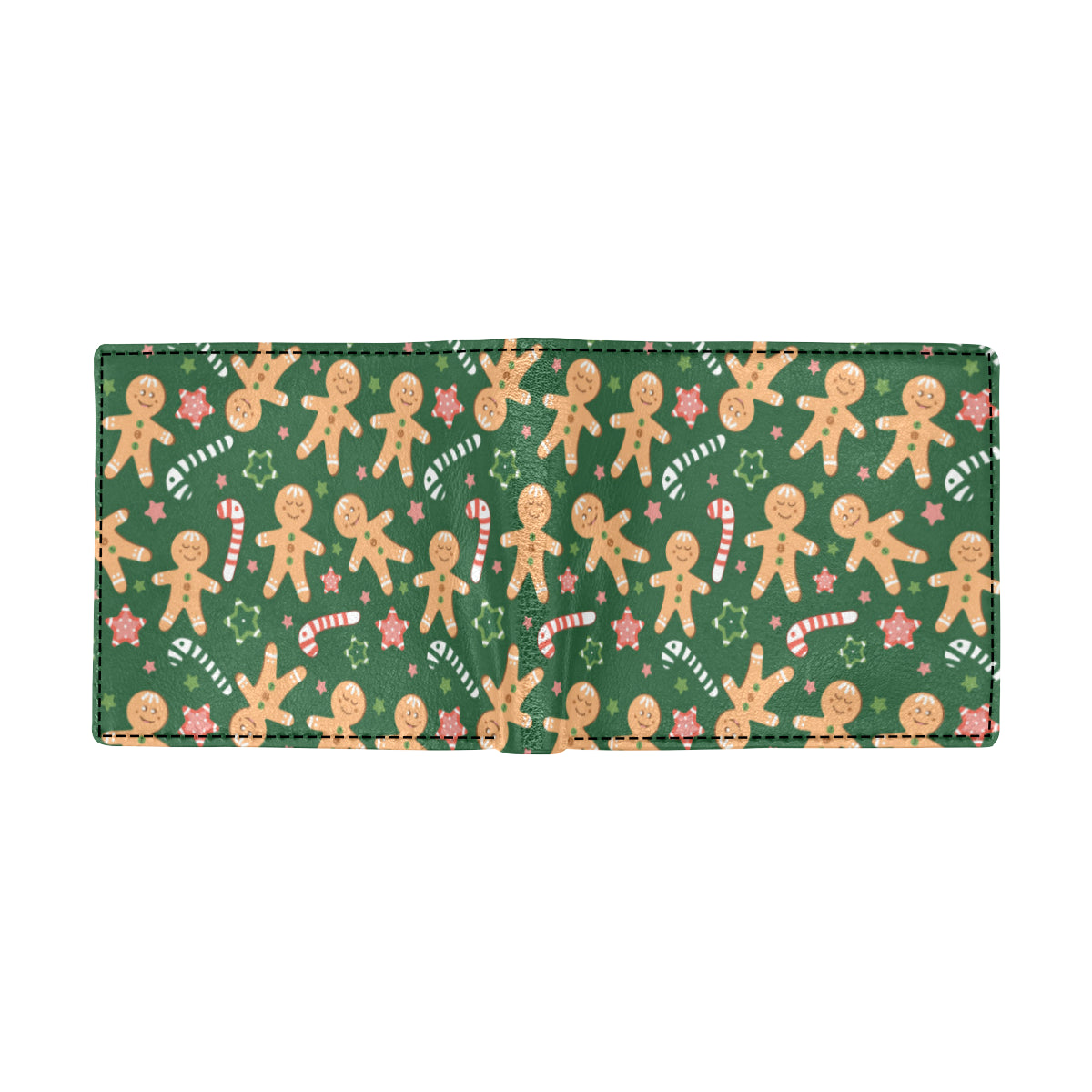 Gingerbread Pattern Print Design 04 Men's ID Card Wallet