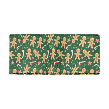 Gingerbread Pattern Print Design 04 Men's ID Card Wallet