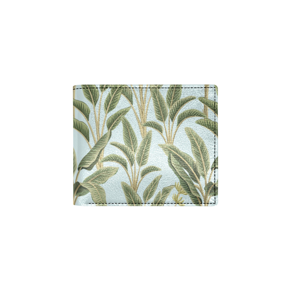 Banana Leaf Pattern Print Design BL03 Men's ID Card Wallet