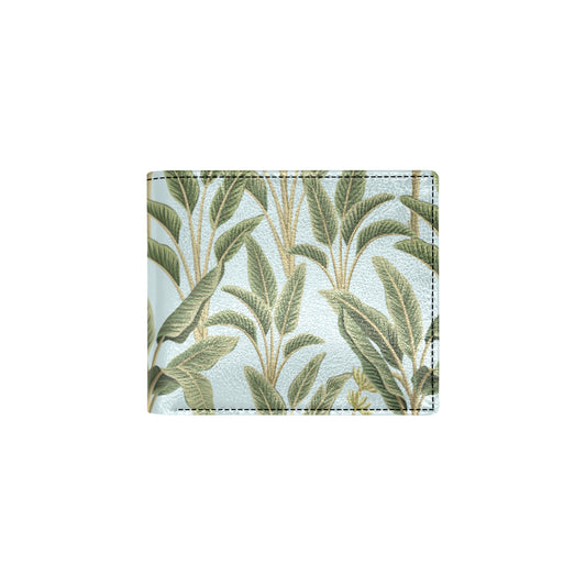 Banana Leaf Pattern Print Design BL03 Men's ID Card Wallet