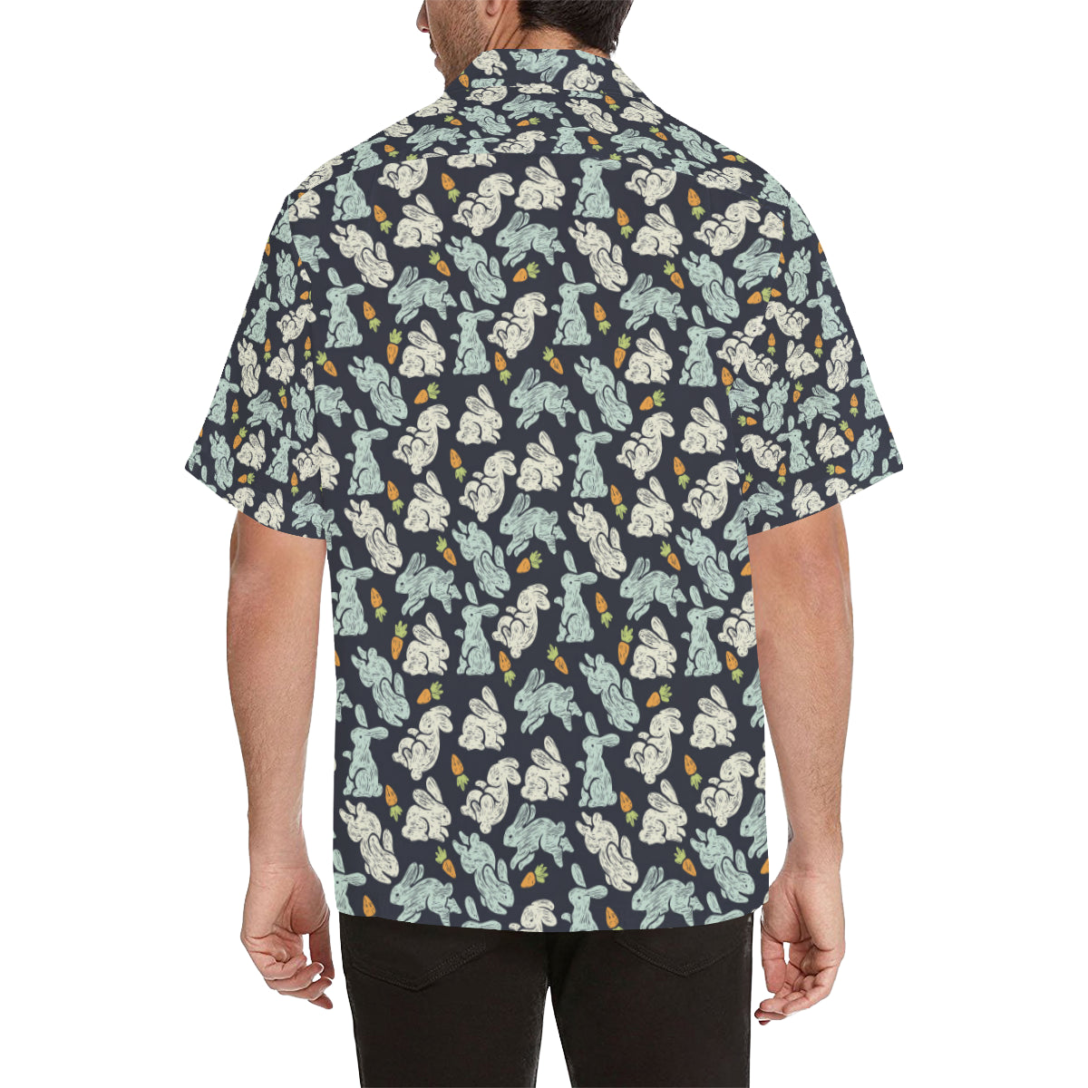 Bunny Pattern Print Design 04 Men's Hawaiian Shirt