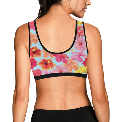 Hibiscus Pattern Print Design HB020 Sports Bra