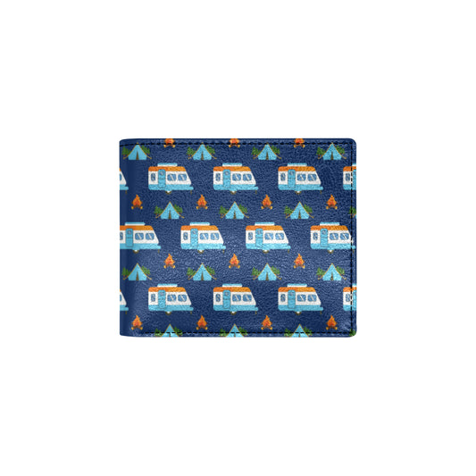 Camper Pattern Camping Themed No 3 Print Men's ID Card Wallet