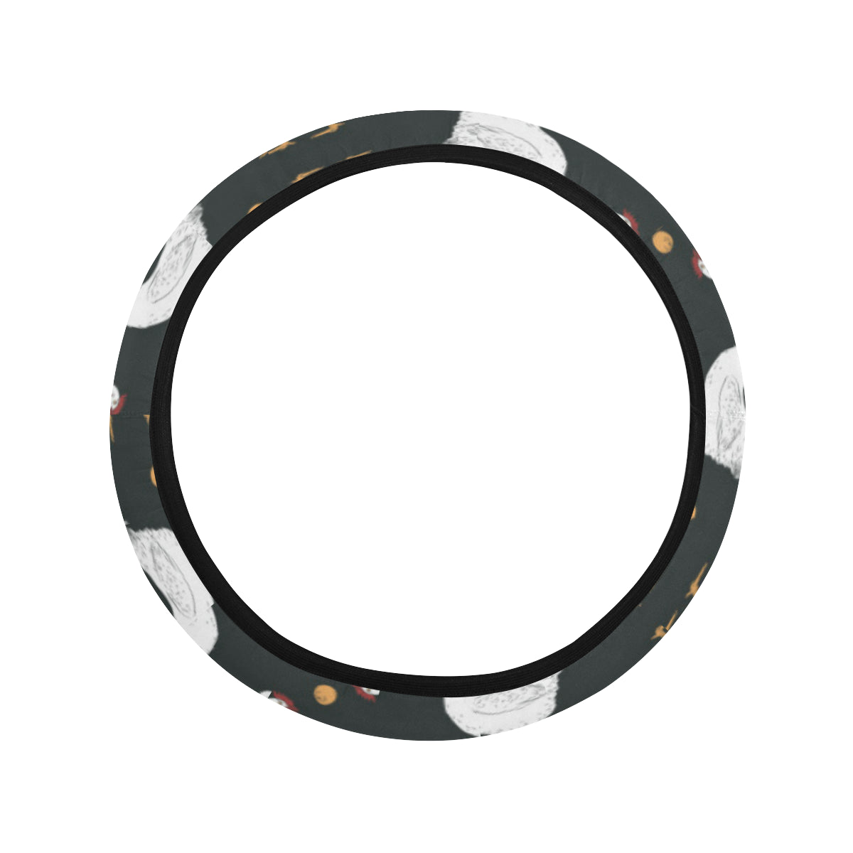 Chicken Pattern Print Design 06 Steering Wheel Cover with Elastic Edge