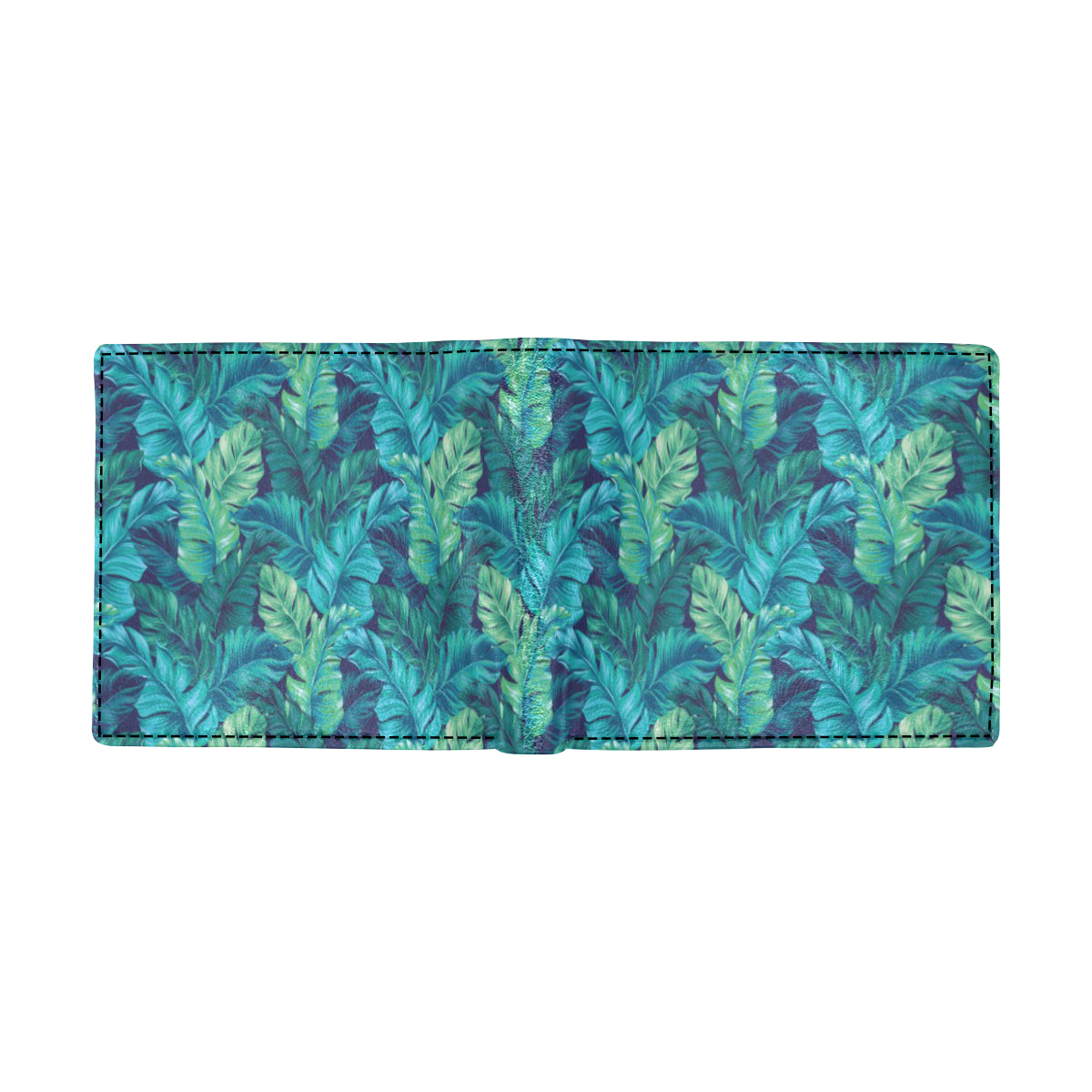 Banana Leaf Pattern Print Design 06 Men's ID Card Wallet