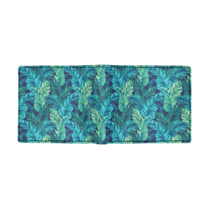 Banana Leaf Pattern Print Design 06 Men's ID Card Wallet