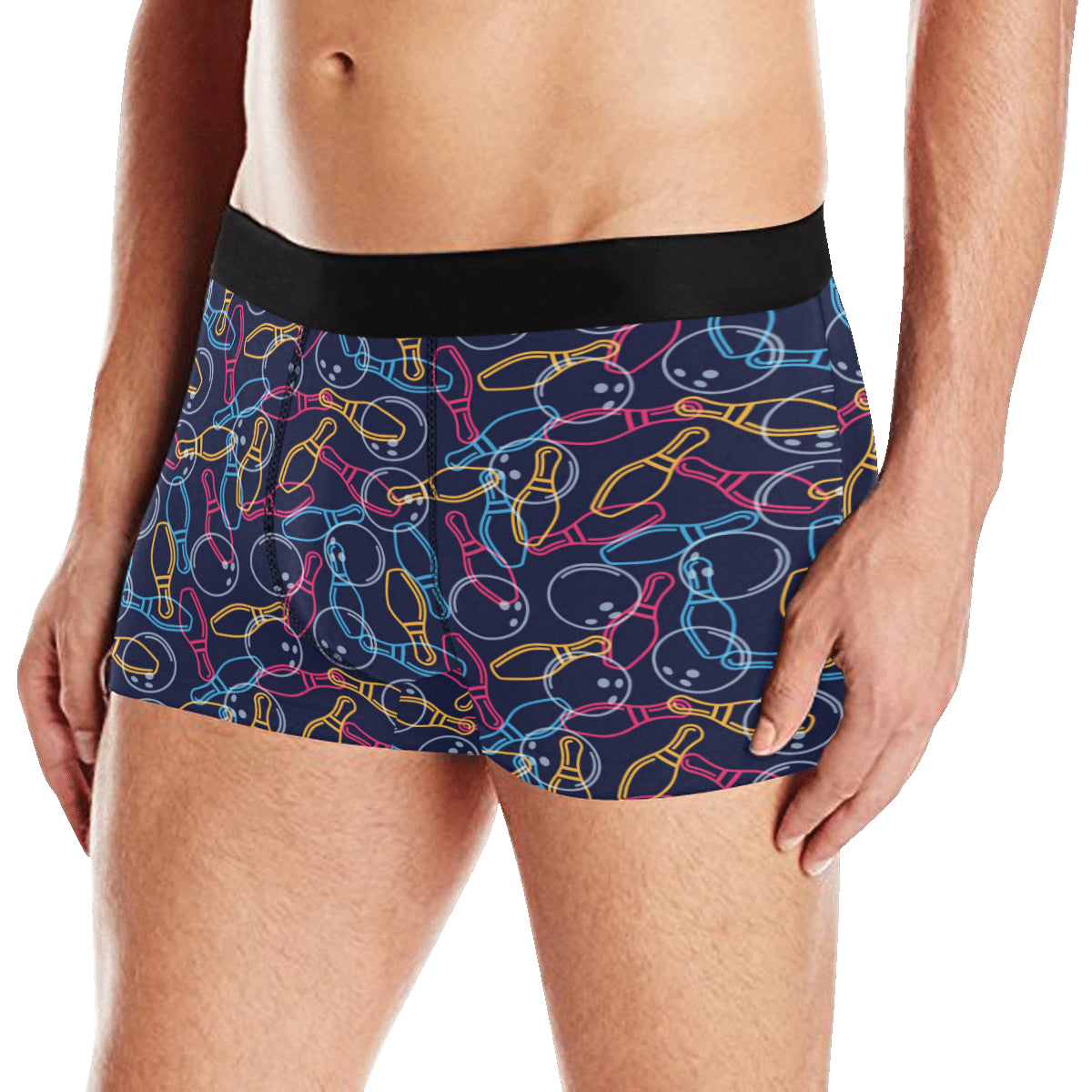 Bowling Pattern Print Design 07 Men's Boxer Briefs