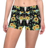 Sunflower Pattern Print Design SF08 Yoga Shorts