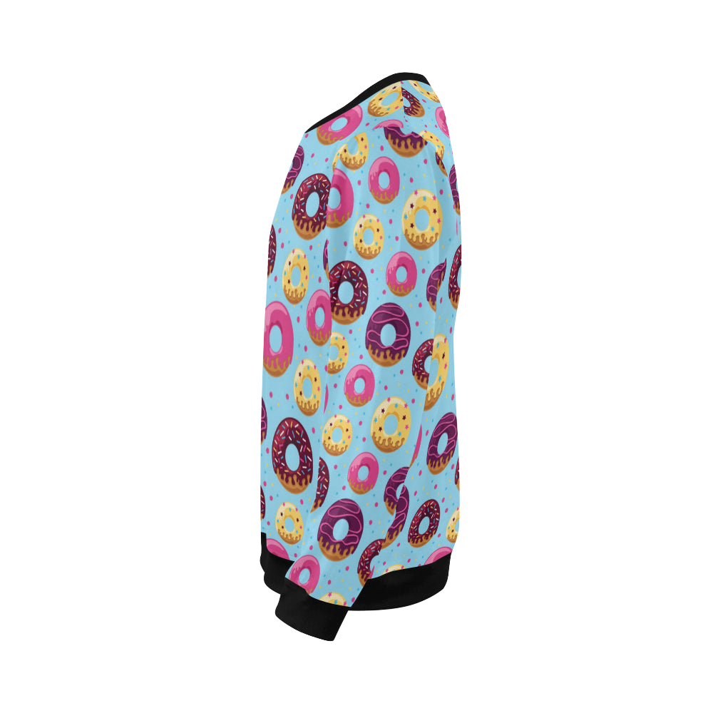Donut Pattern Print Design DN07 Men Long Sleeve Sweatshirt
