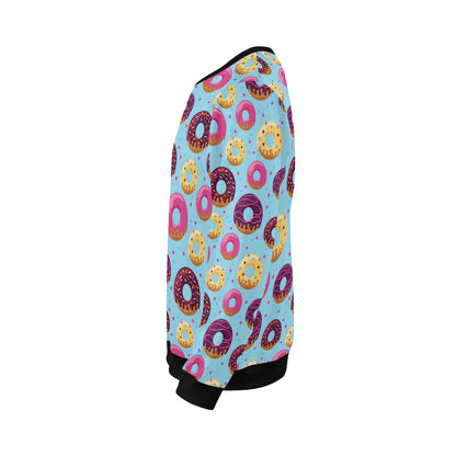 Donut Pattern Print Design DN07 Men Long Sleeve Sweatshirt
