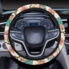 Cherry Blossom Peacock Steering Wheel Cover with Elastic Edge