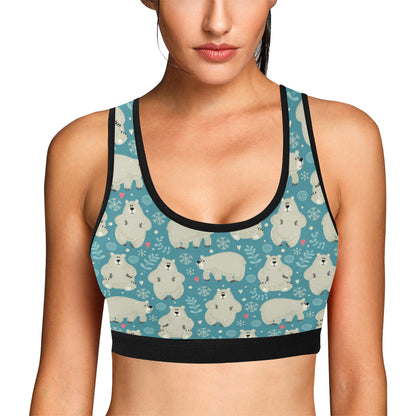 Bear Pattern Print Design BE04 Sports Bra