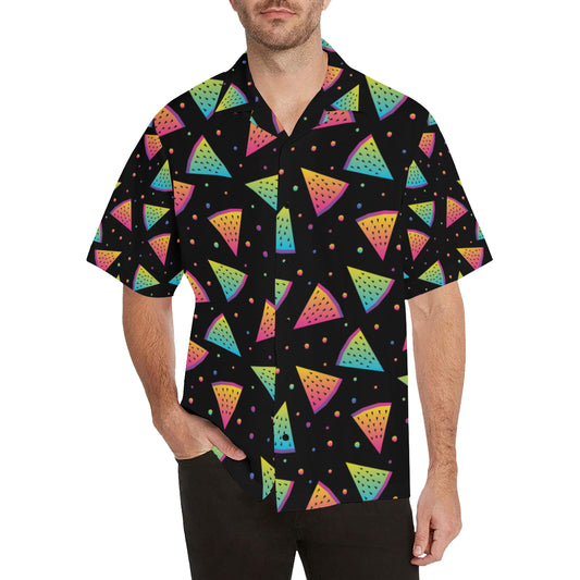 Rainbow Watermelon Pattern Print Design A04 Men's Hawaiian Shirt
