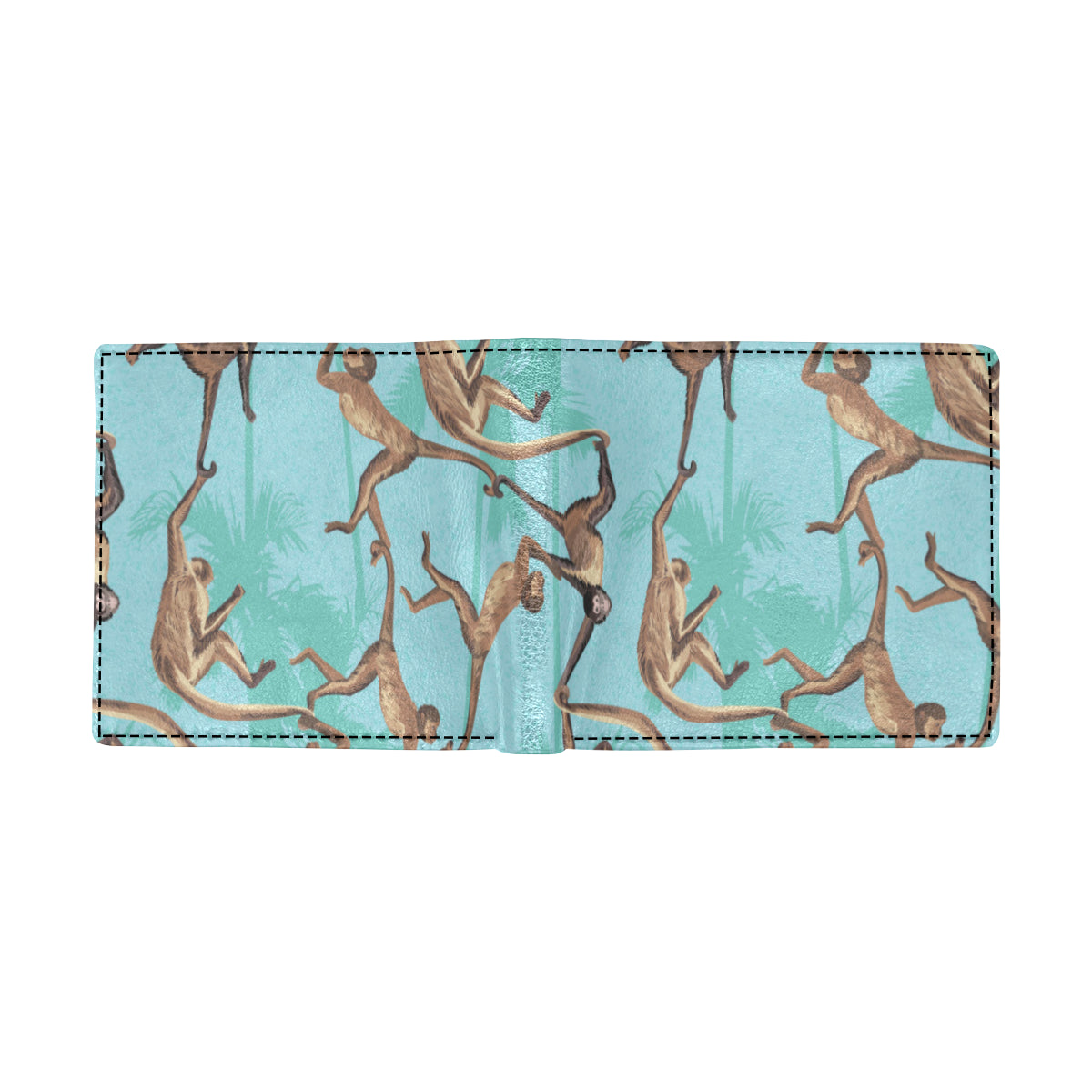 Monkey Pattern Print Design 04 Men's ID Card Wallet
