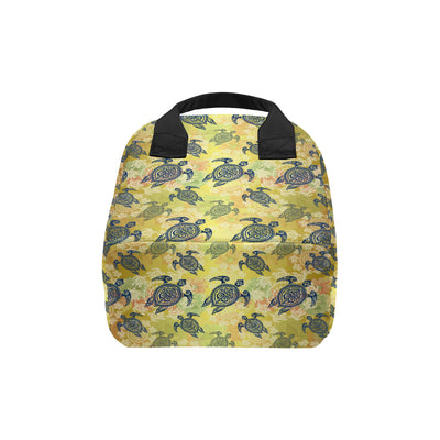 Hawaiian Turtle Tribal Design Print Insulated Lunch Bag