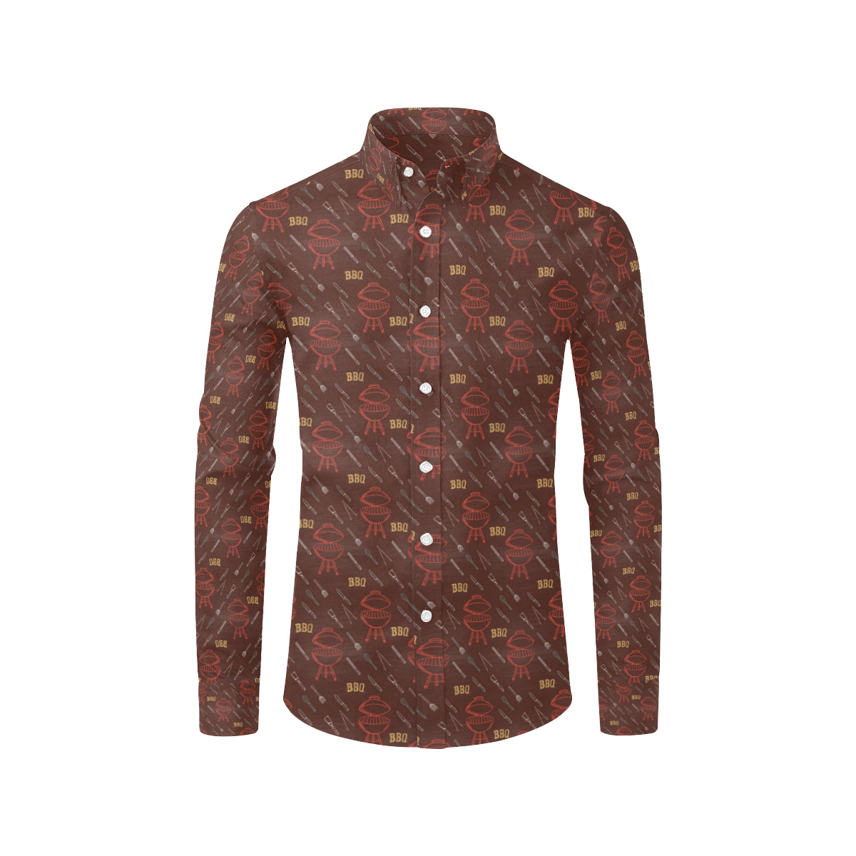 Barbecue Pattern Print Design 01 Men's Long Sleeve Shirt