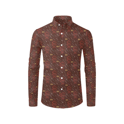 Barbecue Pattern Print Design 01 Men's Long Sleeve Shirt