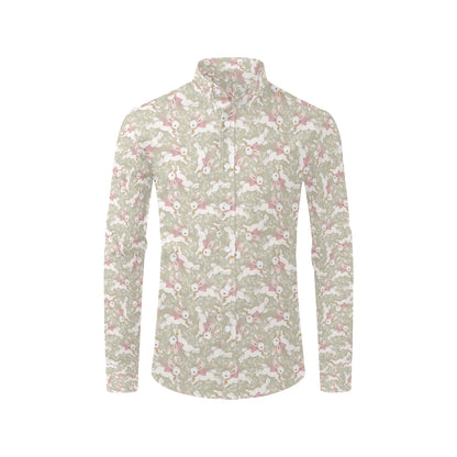 Bunny Pattern Print Design 06 Men's Long Sleeve Shirt