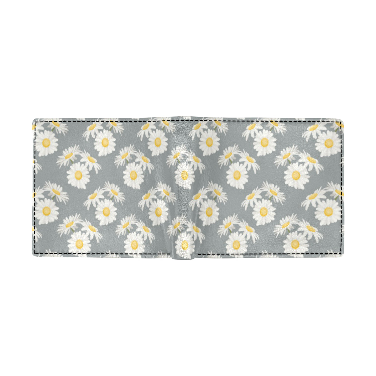 Daisy Pattern Print Design DS09 Men's ID Card Wallet