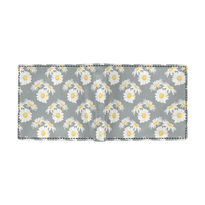 Daisy Pattern Print Design DS09 Men's ID Card Wallet