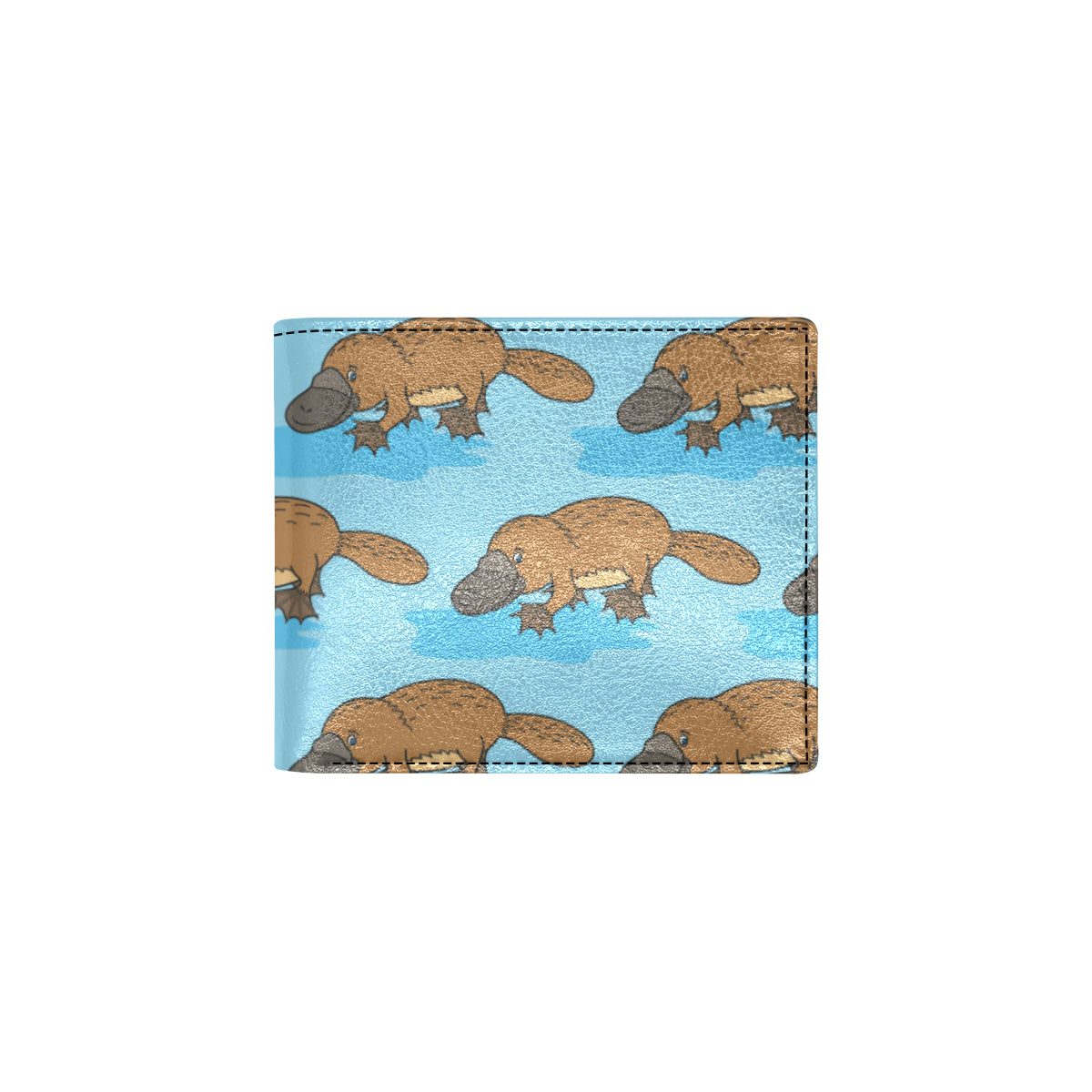 Platypus Pattern Print Design A02 Men's ID Card Wallet