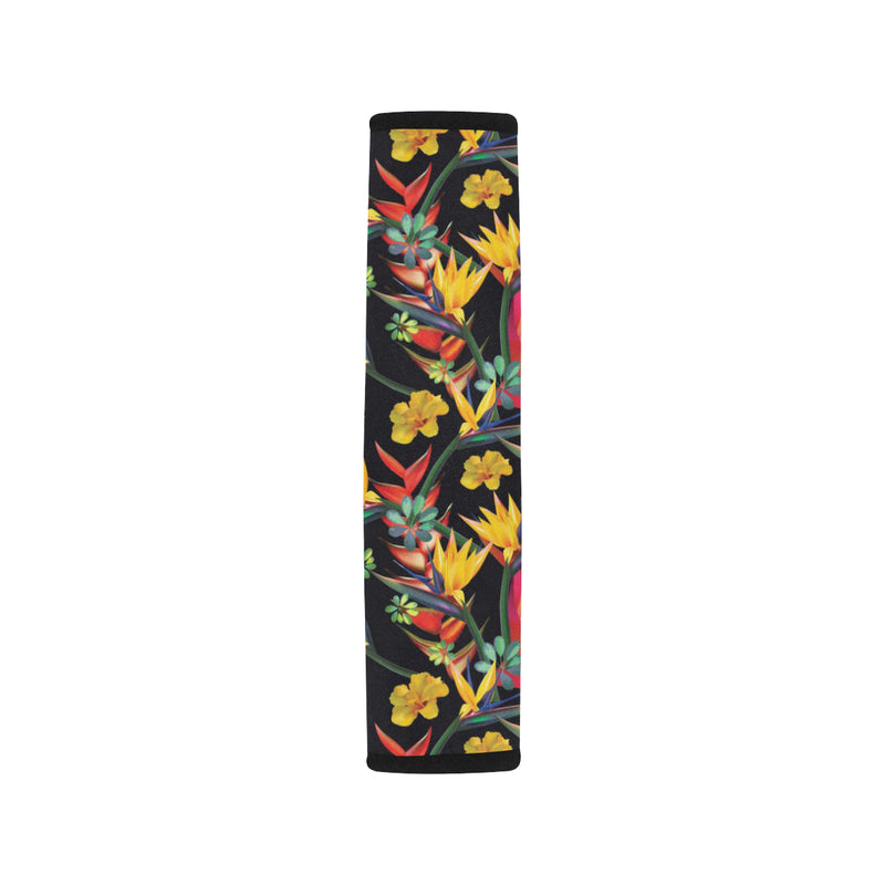 Bird Of Paradise Pattern Print Design BOP016 Car Seat Belt Cover