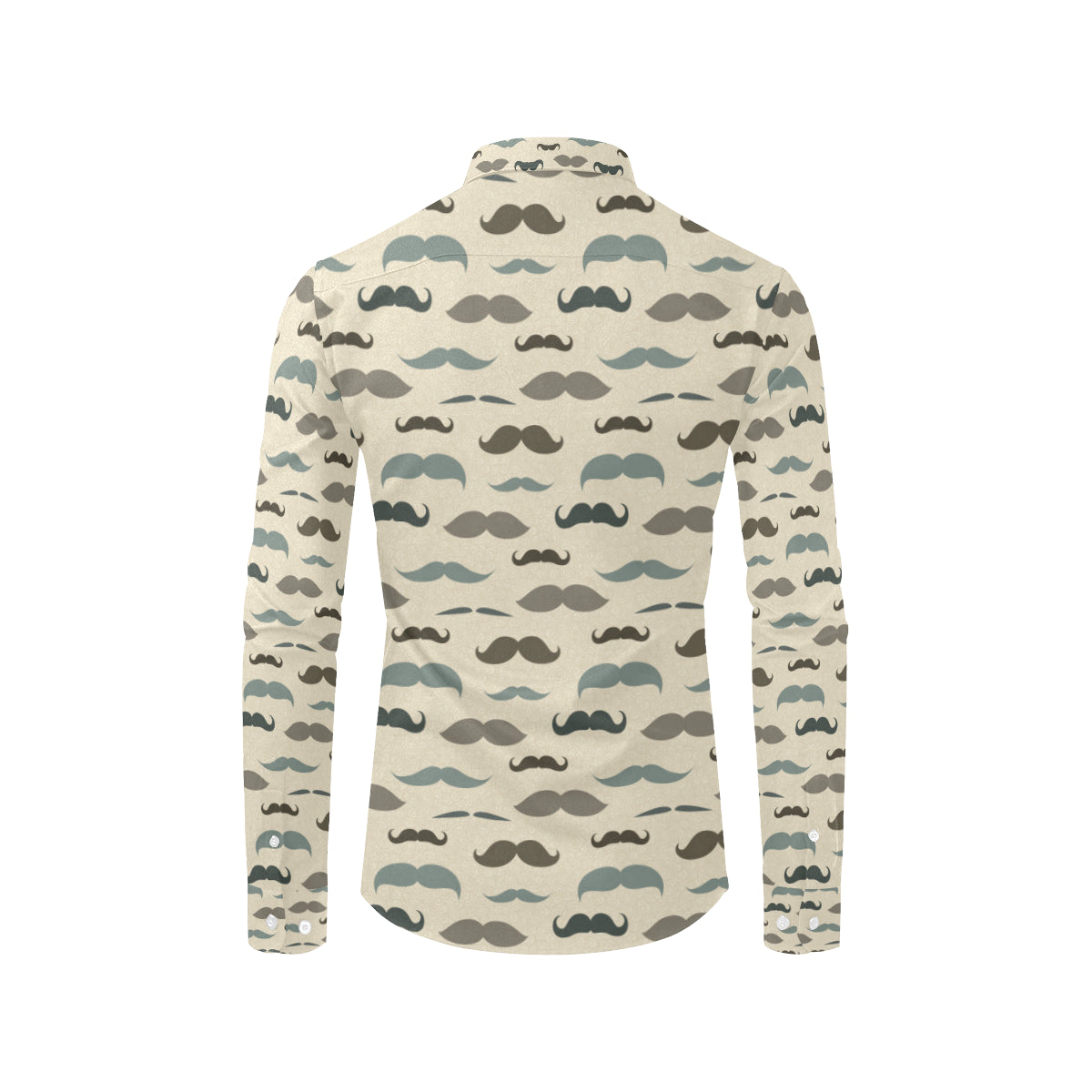 Mustache Pattern Print Design A01 Men's Long Sleeve Shirt