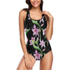 Amaryllis Pattern Print Design AL08 Women Swimsuit