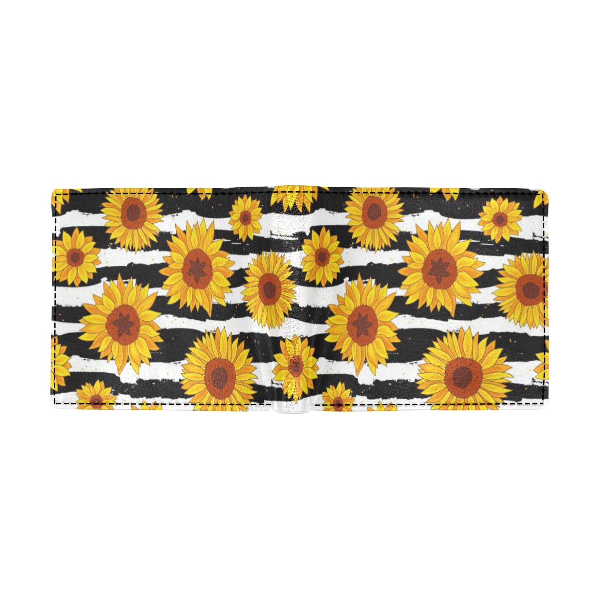 Sunflower Pattern Print Design SF010 Men's ID Card Wallet