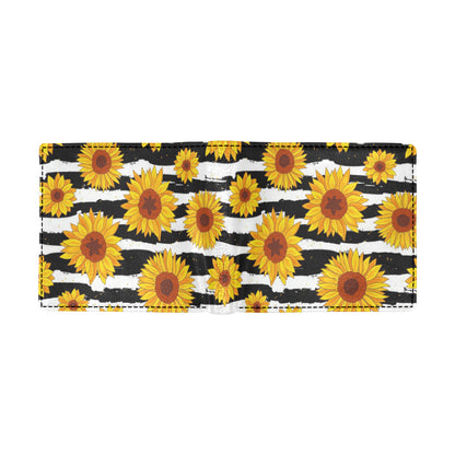 Sunflower Pattern Print Design SF010 Men's ID Card Wallet
