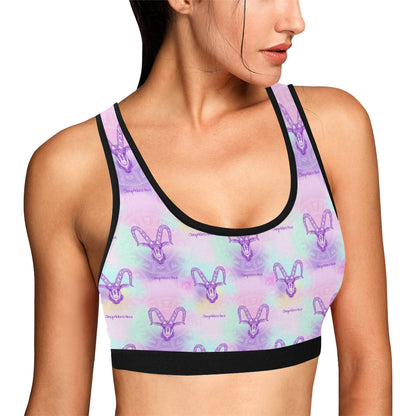 Capricorn Zodiac Pattern Print Design 02 Sports Bra