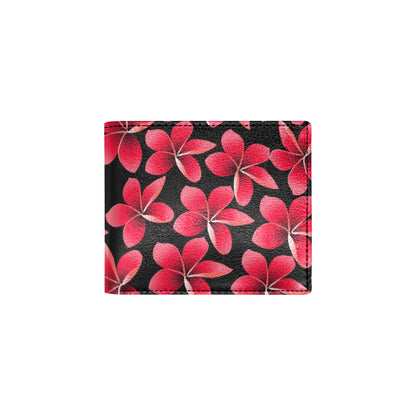 Red Plumeria Pattern Print Design PM025 Men's ID Card Wallet