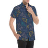 Sea Turtle Baby Print Men's Short Sleeve Button Up Shirt