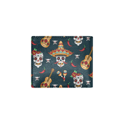 sugar skull Mexican Men's ID Card Wallet