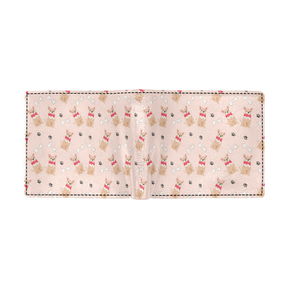 Chihuahua Pattern Print Design 04 Men's ID Card Wallet