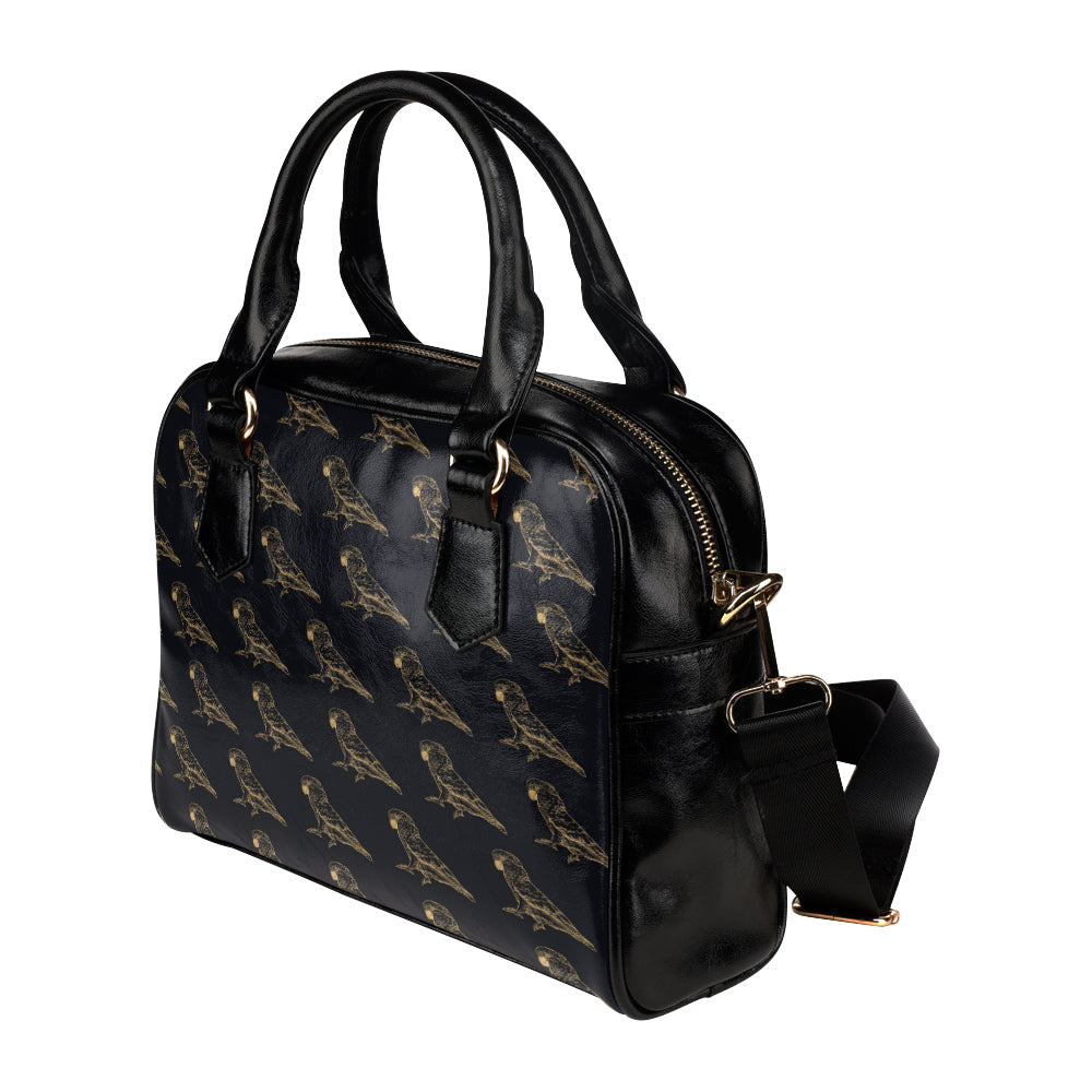 Parakeet Pattern Print Design A04 Shoulder Handbag