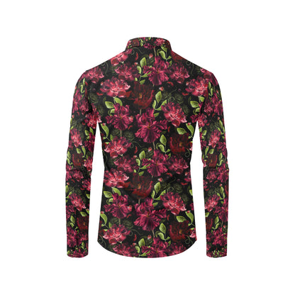 Iris Pattern Print Design IR03 Men's Long Sleeve Shirt