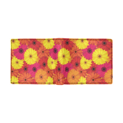 Gerberas Pattern Print Design GB05 Men's ID Card Wallet