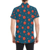 Basketball Pattern Print Design 02 Men's Short Sleeve Button Up Shirt