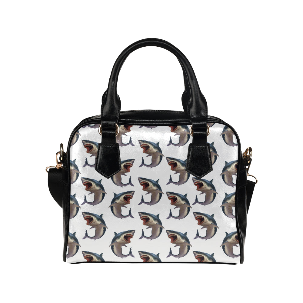 Great White Shark Pattern Print Design 03 Shoulder Handbag