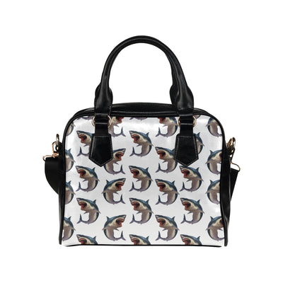 Great White Shark Pattern Print Design 03 Shoulder Handbag