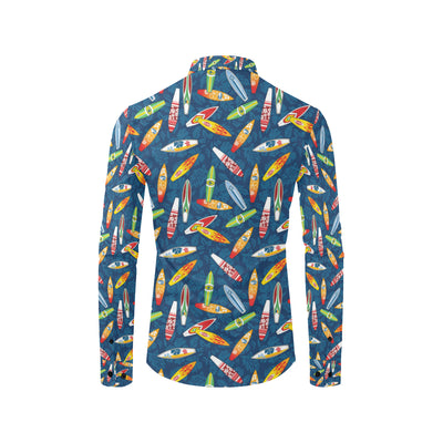 Surfboard Pattern Print Men's Long Sleeve Shirt