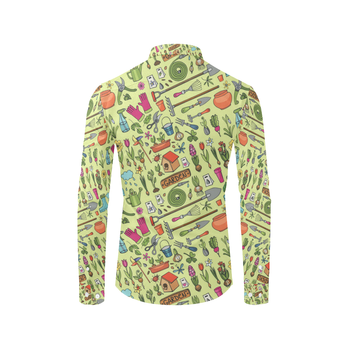 Gardening Pattern Print Design G02 Men's Long Sleeve Shirt