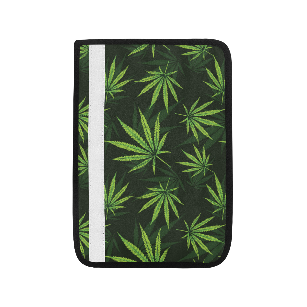 Pot Leaf Pattern Print Design A03 Car Seat Belt Cover