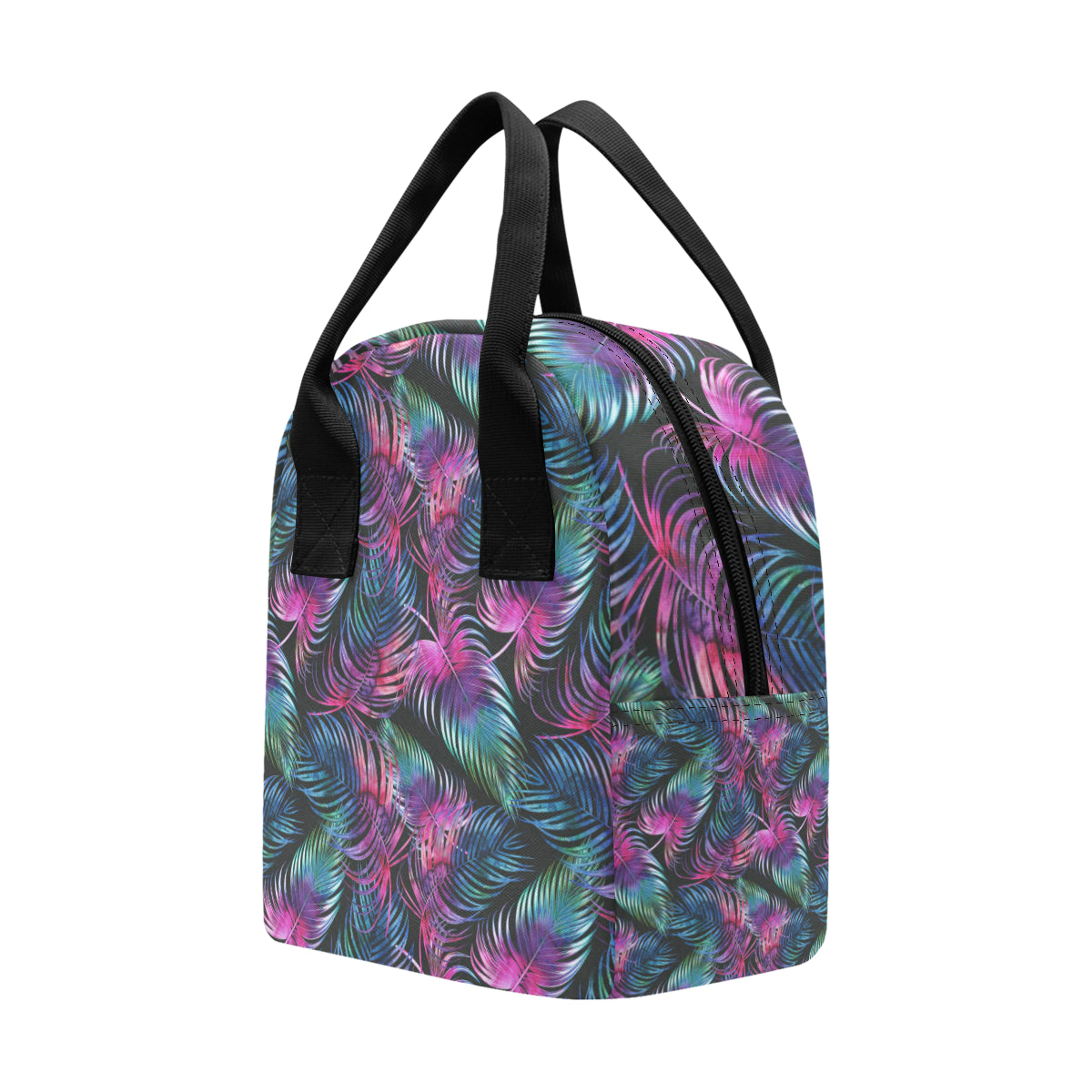 Palm Leaves Pattern Print Design PL010 Insulated Lunch Bag