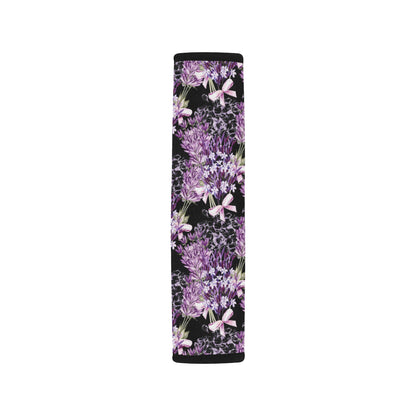 Lavender Pattern Print Design LV06 Car Seat Belt Cover