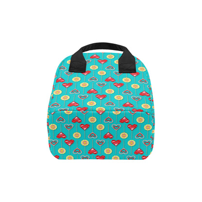 Lollipop Pattern Print Design LL06 Insulated Lunch Bag
