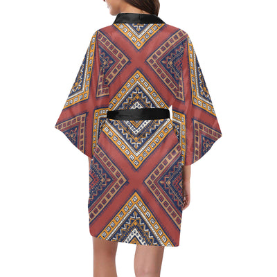 Native Pattern Print Design A06 Women's Short Kimono